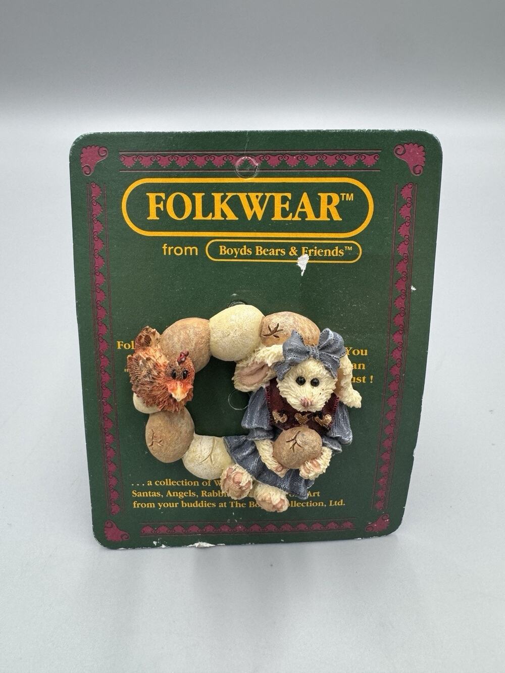 Boyds Bears FolkWear Harriet..Farm Fresh Fall Autumn Pin Brooch